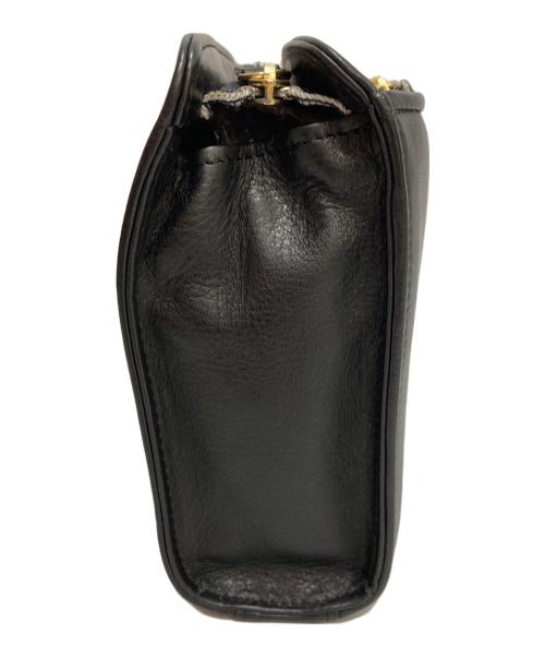 BALENCIAGA（バレンシアガ）BALENCIAGA (バレンシアガ) ACE (エース) BBロゴ型押しクラッチバッグ ブラックの古着・服飾アイテム
