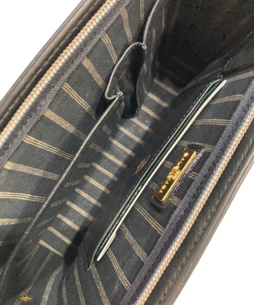 BALENCIAGA（バレンシアガ）BALENCIAGA (バレンシアガ) ACE (エース) BBロゴ型押しクラッチバッグ ブラックの古着・服飾アイテム