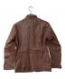 TAKEO KIKUCHI (タケオキクチ) スタンドカラーレザージャケット ブラウン サイズ:2：10000円