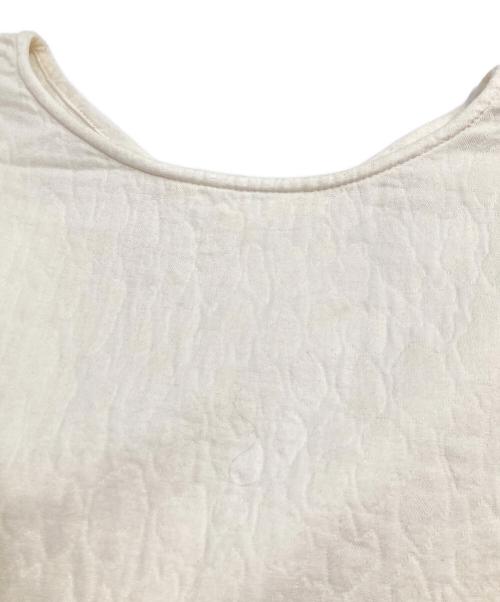 BEARDSLEY（ビアズリー）BEARDSLEY (ビアズリー) コットンジャガード製品染めワンピース ホワイト サイズ:Fの古着・服飾アイテム
