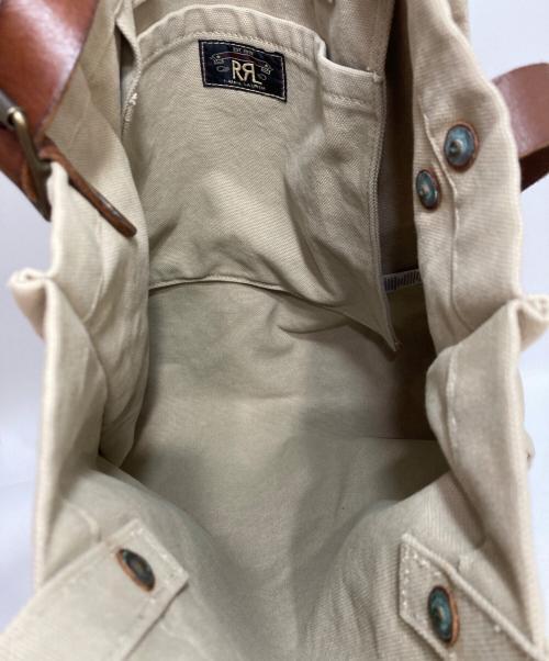 RRL（ダブルアールエル）RRL (ダブルアールエル) カーペンターキャンバストートバッグ ベージュ サイズ:35cm×36cm×14cmの古着・服飾アイテム