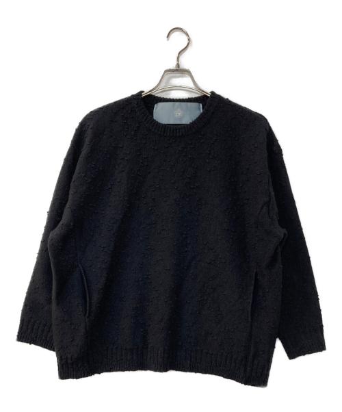Dulcamara（ドゥルカマラ）Dulcamara (ドゥルカマラ) ラージノットニット　ネップウールニット ブラックの古着・服飾アイテム
