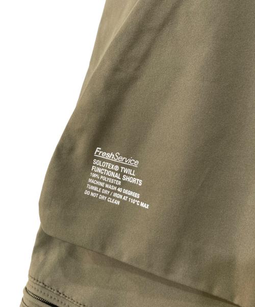 FreshService（フレッシュサービス）FreshService (フレッシュサービス) SOLOTEX TWILL FUNCTIONAL SHORT ソロテックスツイルファンクショナルショーツ オリーブ サイズ:Mの古着・服飾アイテム