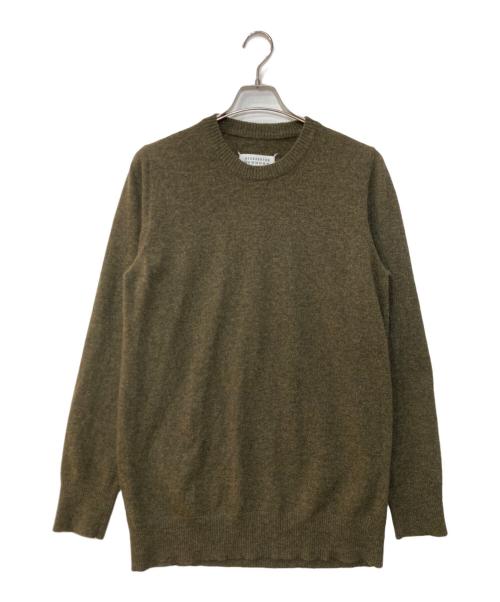Maison Margiela（メゾンマルジェラ）Maison Margiela (メゾンマルジェラ) ウールL/Sニット オリーブ サイズ:Mの古着・服飾アイテム