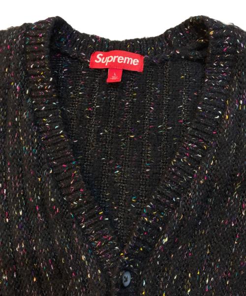 SUPREME（シュプリーム）SUPREME (シュプリーム) confetti cardigan コンフェッティカーディガン ブラック サイズ:Lの古着・服飾アイテム