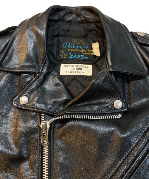 SCHOTT BROS.（ショット）SCHOTT BROS. (ショット) NYLON (ナイロン) 別注ワンスター ダブルライダース ブラック サイズ:32の古着・服飾アイテム
