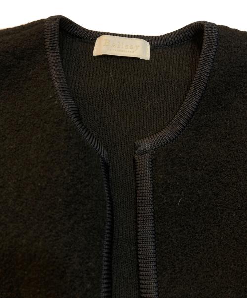 BALLSEY（ボールジィ）BALLSEY (ボールジィ) ウールナイロンブークレー フロントオープンカーディガン ブラック サイズ:Sの古着・服飾アイテム