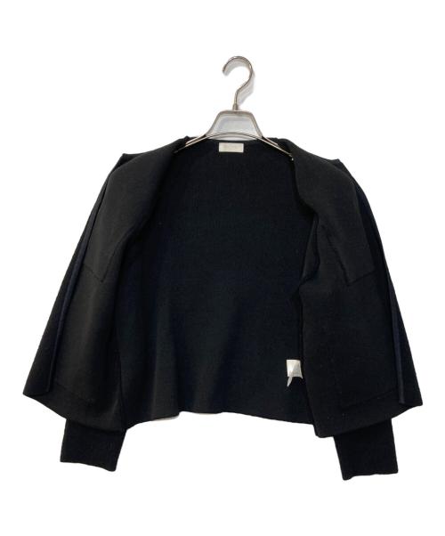 BALLSEY（ボールジィ）BALLSEY (ボールジィ) ウールナイロンブークレー フロントオープンカーディガン ブラック サイズ:Sの古着・服飾アイテム