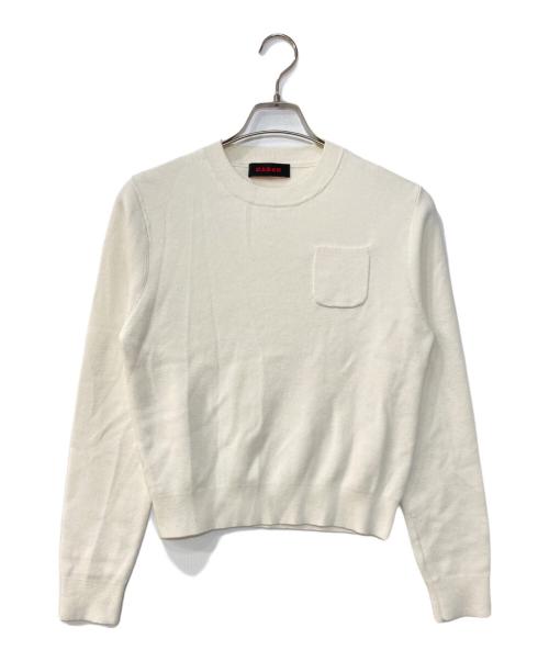 CABAN（キャバン）CABAN (キャバン) コットンカシミヤ ポケットプルオーバー ホワイト サイズ:Fの古着・服飾アイテム