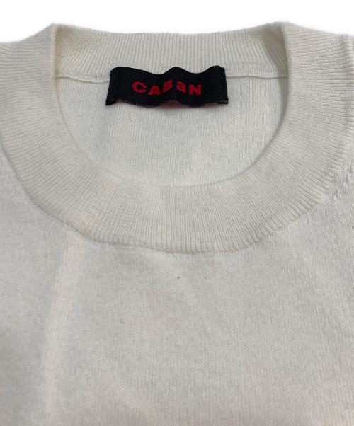 CABAN（キャバン）CABAN (キャバン) コットンカシミヤ ポケットプルオーバー ホワイト サイズ:Fの古着・服飾アイテム