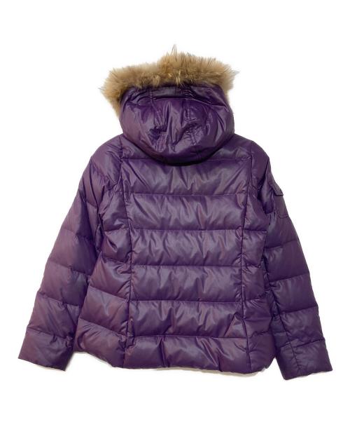 BURBERRY BLUE LABEL（バーバリー ブルー レーベル）BURBERRY BLUE LABEL (バーバリー ブルー レーベル) ファーフードダウンジャケット パープル サイズ:38の古着・服飾アイテム