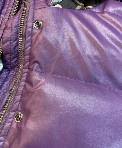 BURBERRY BLUE LABEL（バーバリー ブルー レーベル）BURBERRY BLUE LABEL (バーバリー ブルー レーベル) ファーフードダウンジャケット パープル サイズ:38の古着・服飾アイテム