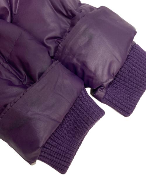 BURBERRY BLUE LABEL（バーバリー ブルー レーベル）BURBERRY BLUE LABEL (バーバリー ブルー レーベル) ファーフードダウンジャケット パープル サイズ:38の古着・服飾アイテム