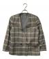 Burberry's (バーバリーズ) ウールシルク チェック ノーカラセットアップ グレー サイズ:7AR：6000円
