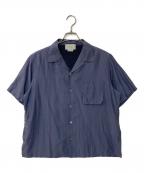 YOKEヨーク）の古着「OPEN COLLAR SHIRT オープンカラーシャツ」｜ネイビー
