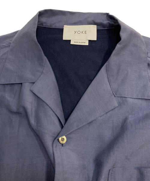 YOKE（ヨーク）YOKE (ヨーク) OPEN COLLAR SHIRT オープンカラーシャツ ネイビー サイズ:XSの古着・服飾アイテム