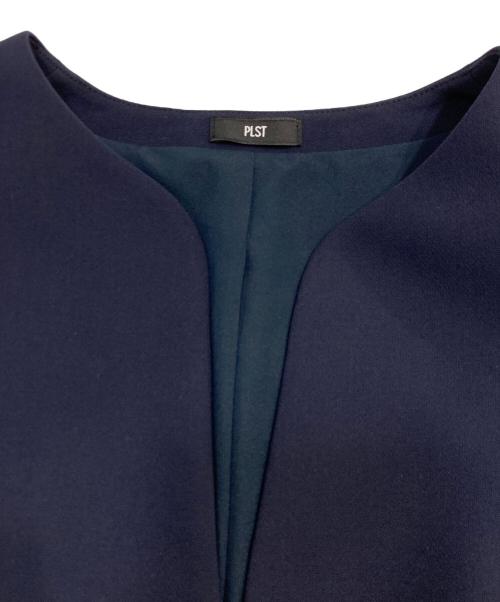 PLST（プラステ）PLST (プラステ) ウォームリザーブカラーレスセットアップ ネイビー サイズ:ジャケットL/パンツMの古着・服飾アイテム