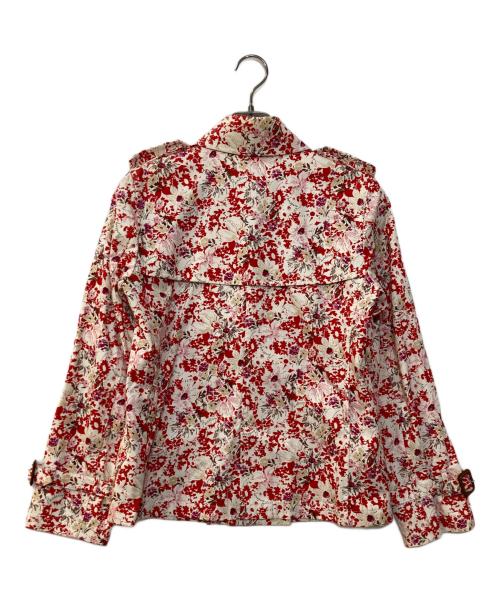 BURBERRY（バーバリー）BURBERRY (バーバリー) フラワートレンチショートコート レッド サイズ:38の古着・服飾アイテム