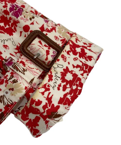 BURBERRY（バーバリー）BURBERRY (バーバリー) フラワートレンチショートコート レッド サイズ:38の古着・服飾アイテム