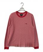stussyステューシー）の古着「サーマルカットソー」｜レッド