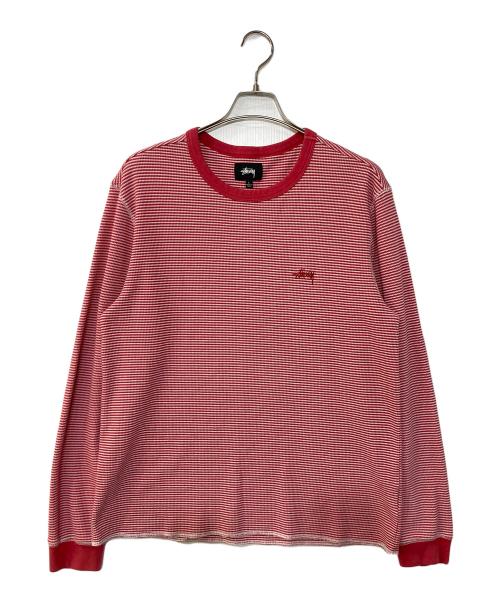 stussy（ステューシー）stussy (ステューシー) サーマルカットソー レッド サイズ:Lの古着・服飾アイテム