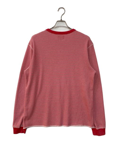 stussy（ステューシー）stussy (ステューシー) サーマルカットソー レッド サイズ:Lの古着・服飾アイテム
