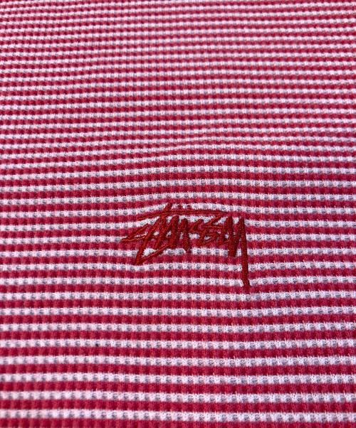 stussy（ステューシー）stussy (ステューシー) サーマルカットソー レッド サイズ:Lの古着・服飾アイテム