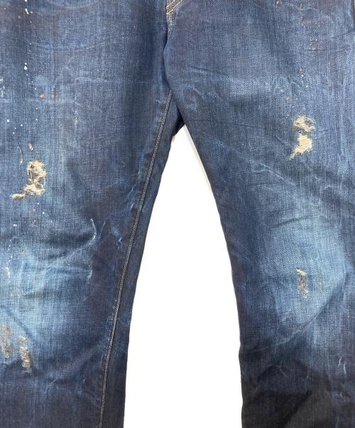 G-STAR RAW（ジースターロゥ）G-STAR RAW (ジースターロゥ) ペイントダメージデニムパンツ インディゴ サイズ:SIZE30LENGTH32の古着・服飾アイテム