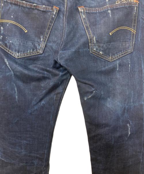 G-STAR RAW（ジースターロゥ）G-STAR RAW (ジースターロゥ) ペイントダメージデニムパンツ インディゴ サイズ:SIZE30LENGTH32の古着・服飾アイテム