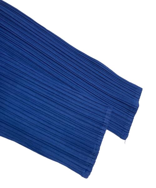 ISSEY MIYAKE（イッセイミヤケ）ISSEY MIYAKE (イッセイミヤケ) ハイネックプリーツカットソー ブルー サイズ:Mの古着・服飾アイテム
