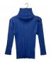 ISSEY MIYAKE（イッセイミヤケ）の古着「ハイネックプリーツカットソー」｜ブルー