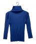 ISSEY MIYAKE (イッセイミヤケ) ハイネックプリーツカットソー ブルー サイズ:M：15000円