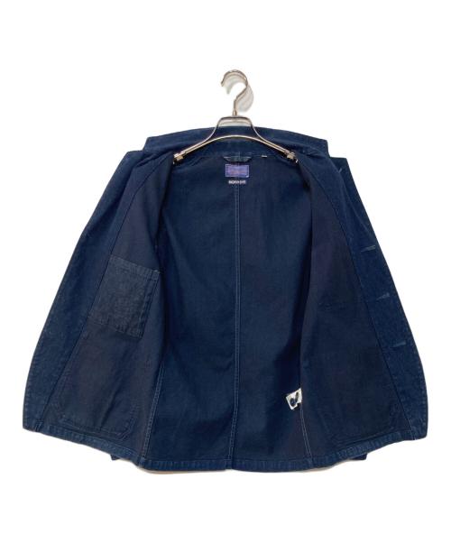 BLUE BLUE（ブルーブルー）BLUE BLUE (ブルーブルー) 刺し子インディゴ染めテーラードジャケット インディゴ サイズ:1の古着・服飾アイテム