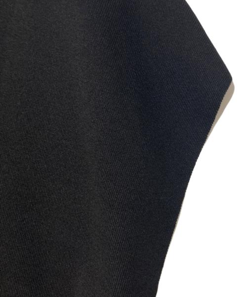 BEARDSLEY（ビアズリー）BEARDSLEY (ビアズリー) コットン スリット ロング Vネックニットベスト ブラック サイズ:Fの古着・服飾アイテム