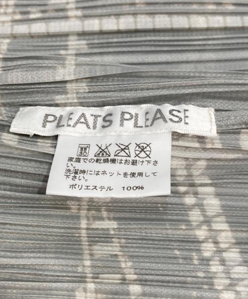 PLEATS PLEASE（プリーツプリーズ）PLEATS PLEASE (プリーツプリーズ) チェックプリーツシャツ グレー サイズ:3の古着・服飾アイテム