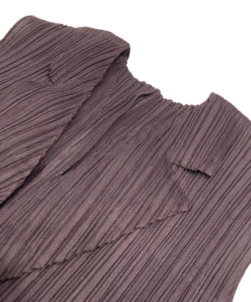 PLEATS PLEASE（プリーツプリーズ）PLEATS PLEASE (プリーツプリーズ) プリーツジレ パープル サイズ:3の古着・服飾アイテム