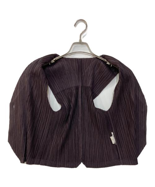 PLEATS PLEASE（プリーツプリーズ）PLEATS PLEASE (プリーツプリーズ) プリーツジレ パープル サイズ:3の古着・服飾アイテム