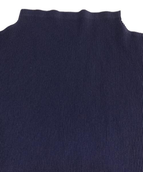 PLEATS PLEASE（プリーツプリーズ）PLEATS PLEASE (プリーツプリーズ) プリーツモックネックTee ネイビー サイズ:3の古着・服飾アイテム