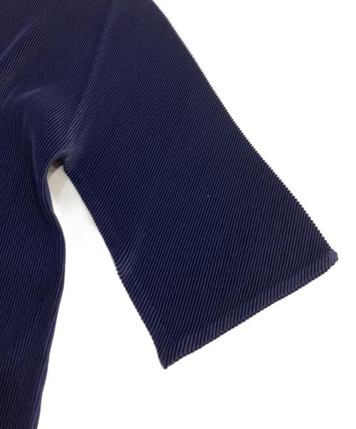 PLEATS PLEASE（プリーツプリーズ）PLEATS PLEASE (プリーツプリーズ) プリーツモックネックTee ネイビー サイズ:3の古着・服飾アイテム