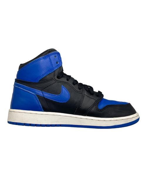 NIKE（ナイキ）NIKE (ナイキ) AIR JORDAN 1 RETRO HIGH ブラック×ブルー サイズ:24.5の古着・服飾アイテム
