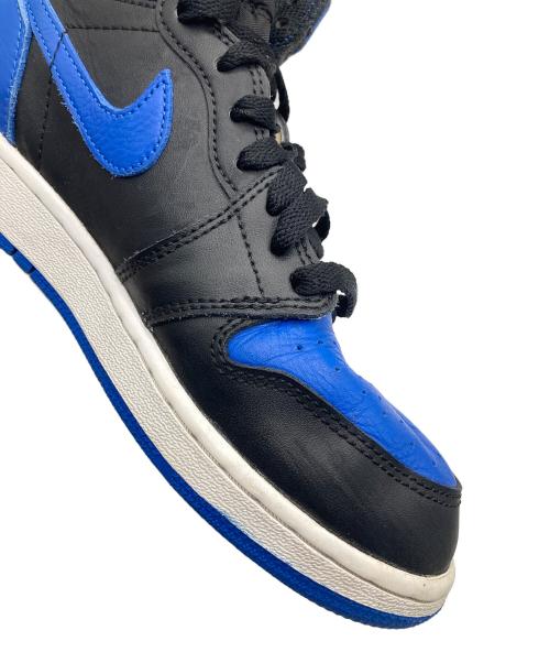NIKE（ナイキ）NIKE (ナイキ) AIR JORDAN 1 RETRO HIGH ブラック×ブルー サイズ:24.5の古着・服飾アイテム
