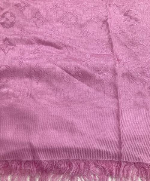 LOUIS VUITTON（ルイ ヴィトン）LOUIS VUITTON (ルイ ヴィトン) ウールシルクモノグラムストール ピンクの古着・服飾アイテム