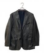 PAUL SMITHポールスミス）の古着「ラムレザー テーラードジャケット」｜ブラック