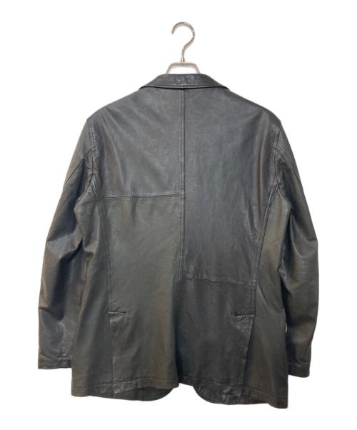 PAUL SMITH（ポールスミス）PAUL SMITH (ポールスミス) ラムレザー テーラードジャケット ブラック サイズ:M2の古着・服飾アイテム