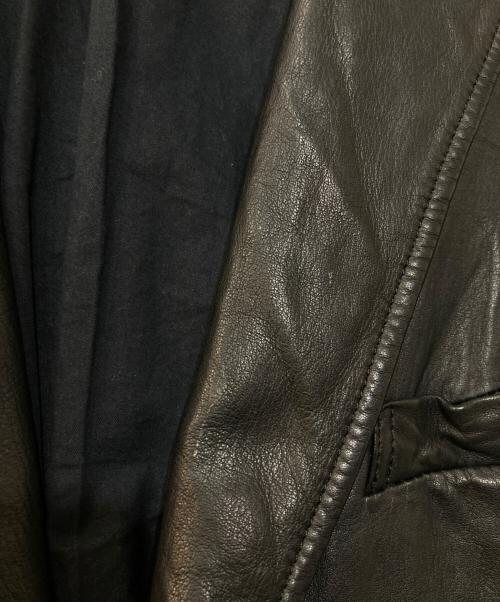 PAUL SMITH（ポールスミス）PAUL SMITH (ポールスミス) ラムレザー テーラードジャケット ブラック サイズ:M2の古着・服飾アイテム