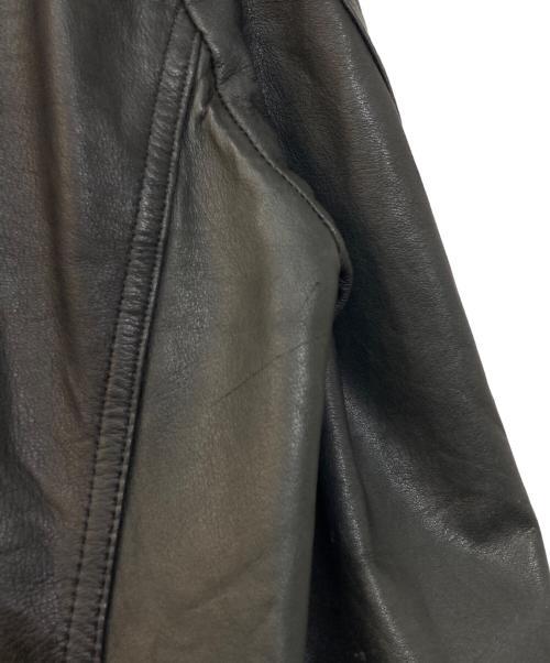 PAUL SMITH（ポールスミス）PAUL SMITH (ポールスミス) ラムレザー テーラードジャケット ブラック サイズ:M2の古着・服飾アイテム