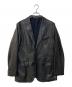PAUL SMITH（ポールスミス）の古着「ラムレザー テーラードジャケット」｜ブラック