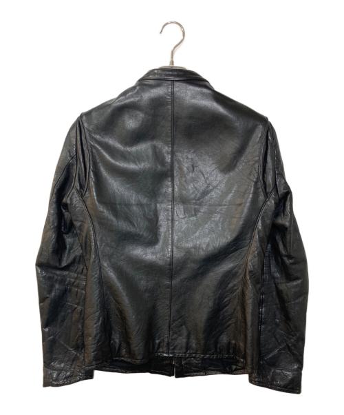 LITHIUM HOMME（リチウムオム・ファム）LITHIUM HOMME (リチウムオム・ファム) シングルレザージャケット ブラック サイズ:2の古着・服飾アイテム