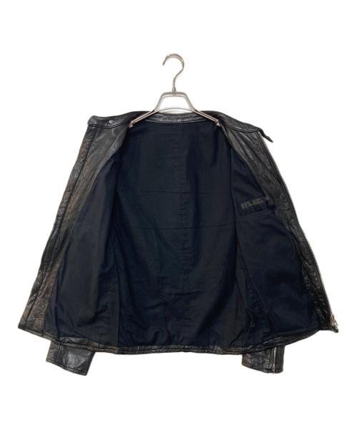 LITHIUM HOMME（リチウムオム・ファム）LITHIUM HOMME (リチウムオム・ファム) シングルレザージャケット ブラック サイズ:2の古着・服飾アイテム