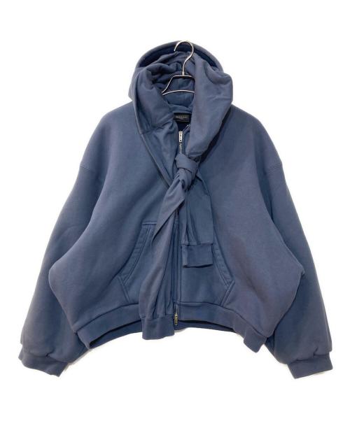 BALENCIAGA（バレンシアガ）BALENCIAGA (バレンシアガ) Lined Incognito Zip-Up Hoodie ライドインコグニート ジップパーカー ブルー サイズ:Mの古着・服飾アイテム